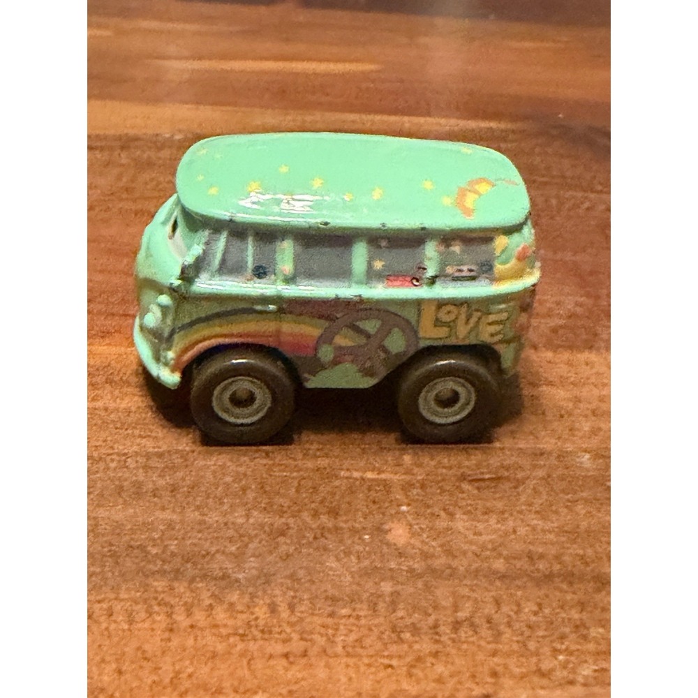 Disney Pixar Cars Die Cast Mini Racers Fillmore VW Bus 1:110 Scale Toy Vehicle
